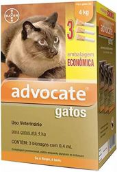 Anti Pulgas Advocate Gatos até 4 Kg 0,4 ml