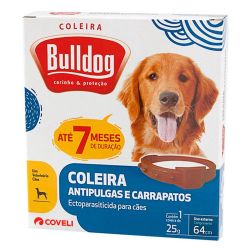 Coleira Antiparasitária Coveli Bulldog para Cães 25G